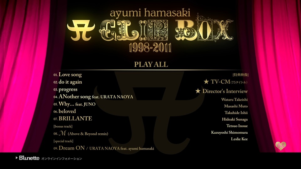 滨崎步(Ayumi Hamasaki 浜崎あゆみ) – CLIP BOX 1998-2011 全MV合集 