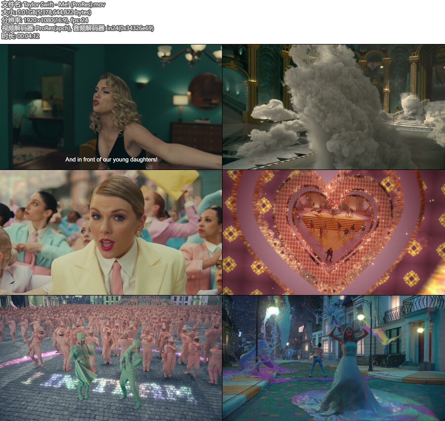 [PR] Taylor Swift – Me! (官方MV) [ProRes] [1080P 5.1G]ProRes、推荐MV、欧美MV、高清MV2