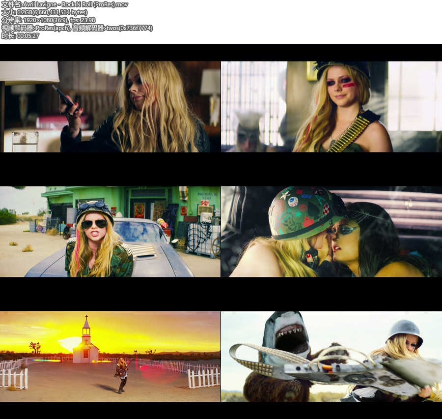 [PR] Avril Lavigne 艾薇儿 – Rock N Roll (官方MV) [ProRes] [1080P 6.2G]ProRes、欧美MV、高清MV2