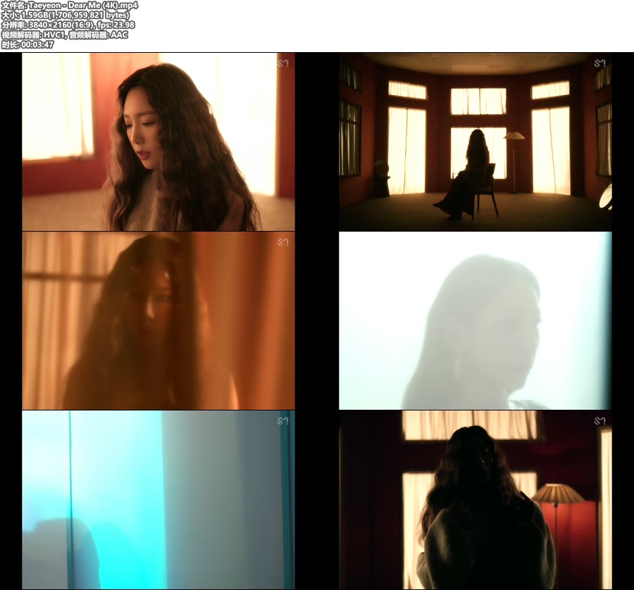 [4K] 太妍 Taeyeon – Dear Me (官方MV) [2160P 1.59G]4K MV、韩国MV、高清MV2