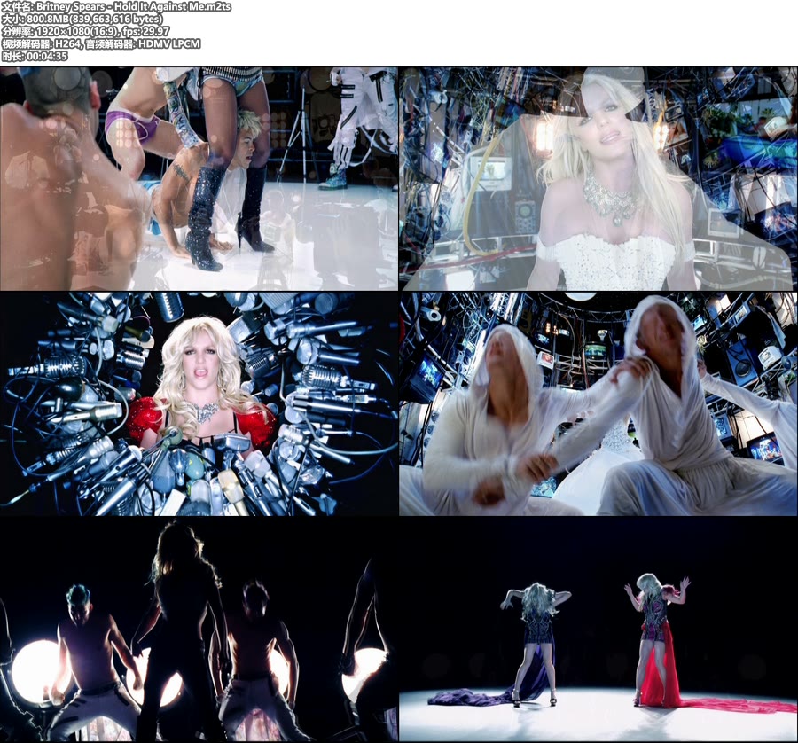 [BR] Britney Spears 布兰妮 – Hold It Against Me (官方MV) [1080P 801M]Master、欧美MV、高清MV2