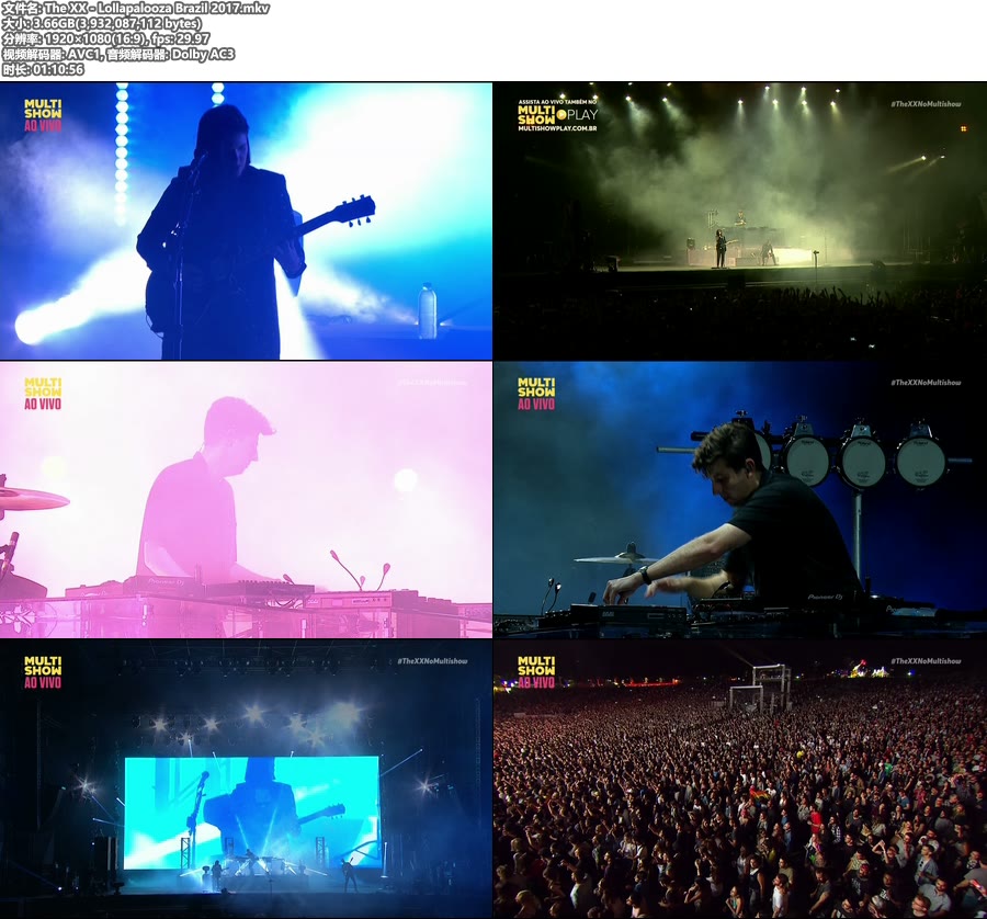 The XX – Lollapalooza Brazil 2017 [HDTV 1080P 3.66G]HDTV、欧美现场、高清MV2