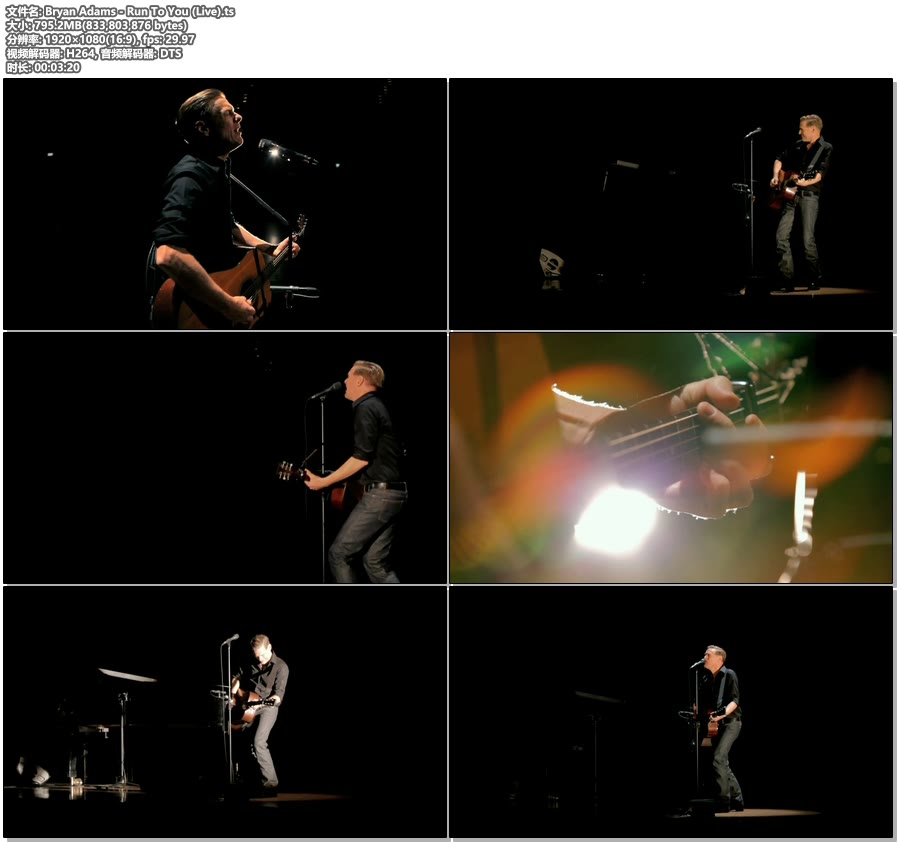Bryan Adams – Run To You (Live) [Blu-ray Cut 1080P 795M]BDRip、欧美现场、高清MV2
