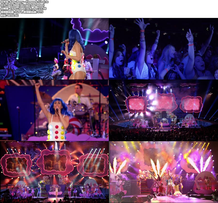 Katy Perry – Firework (Live) [Blu-ray Cut 1080P 366M]BDRip、欧美现场、高清MV2