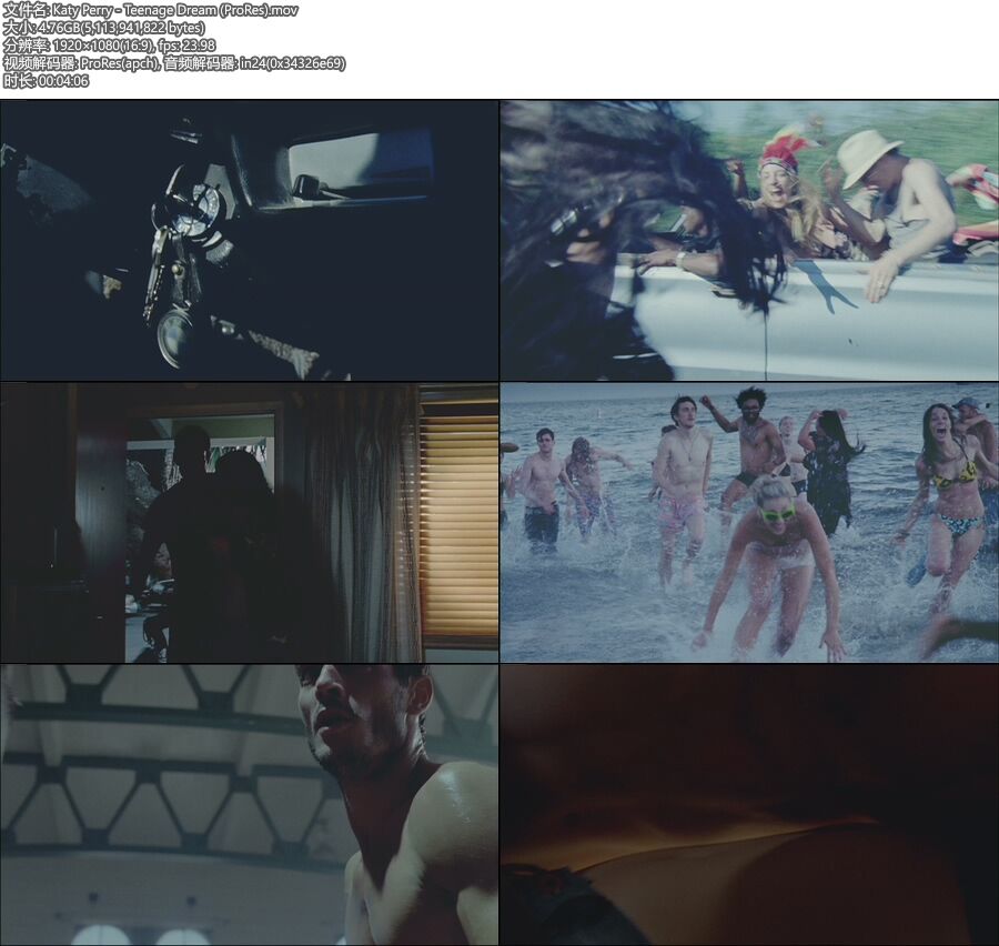[PR] Katy Perry – Teenage Dream (官方MV) [ProRes] [1080P 4.76G]ProRes、欧美MV、高清MV2
