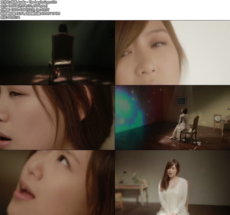 [BR] 绚香 Ayaka – The beginning (官方MV) [1080P 1.26G]Master、日本MV、高清MV2