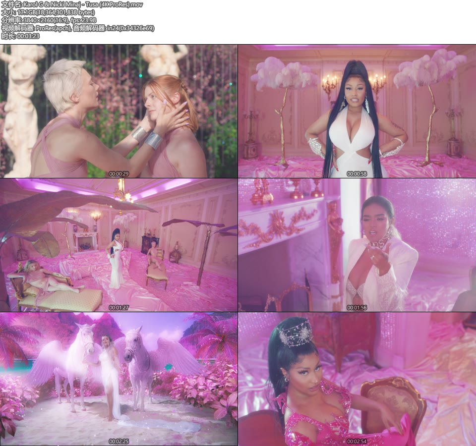 [PR/4K] Karol G & Nicki Minaj – Tusa (官方MV) [ProRes] [2160P 17.1G]4K MV、ProRes、欧美MV、高清MV2