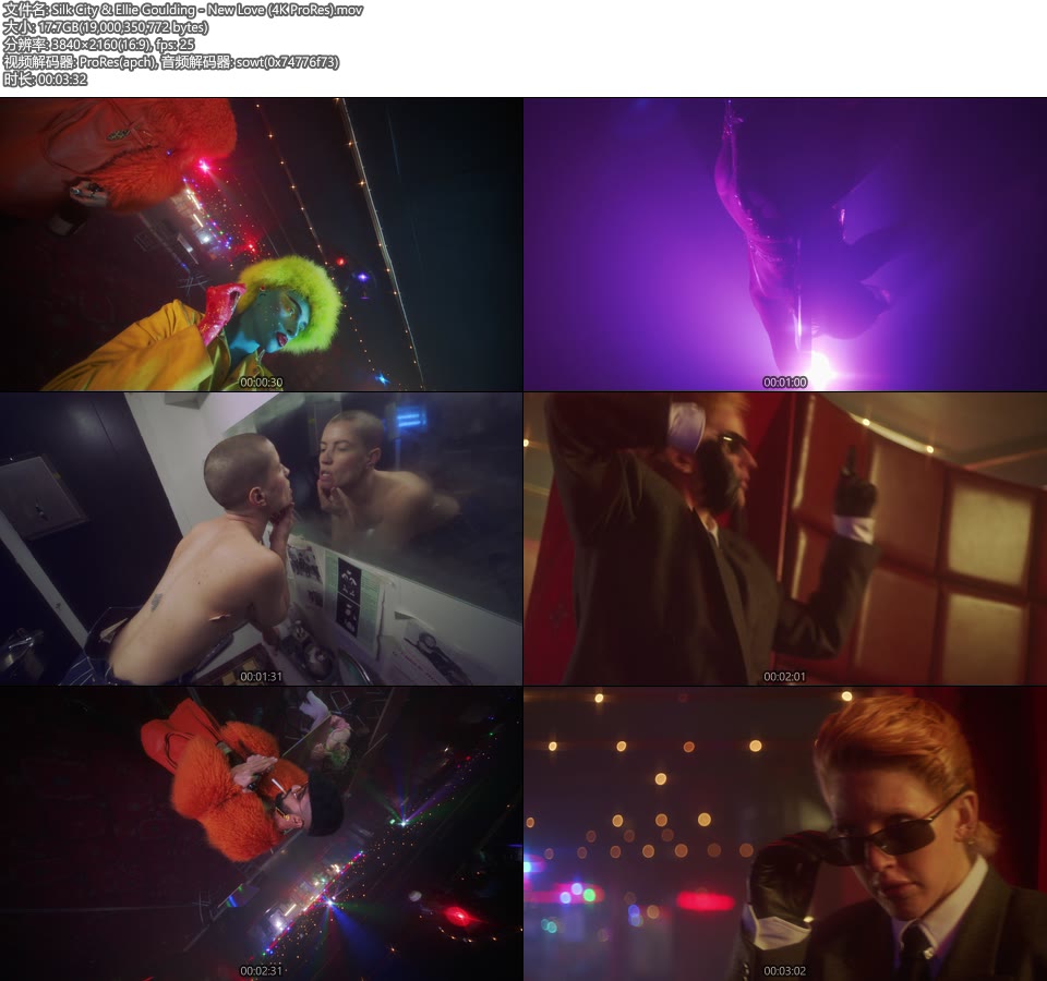 [PR/4K] Silk City & Ellie Goulding – New Love (官方MV) [ProRes] [2160P 17.7G]4K MV、ProRes、欧美MV、高清MV2