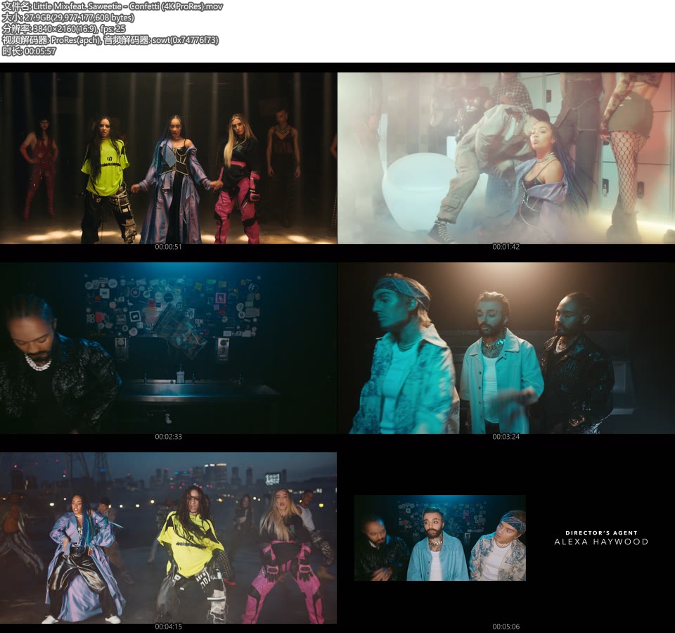 [PR/4K] Little Mix feat. Saweetie – Confetti (官方MV) [ProRes] [2160P 27.9G]4K MV、ProRes、欧美MV、高清MV2