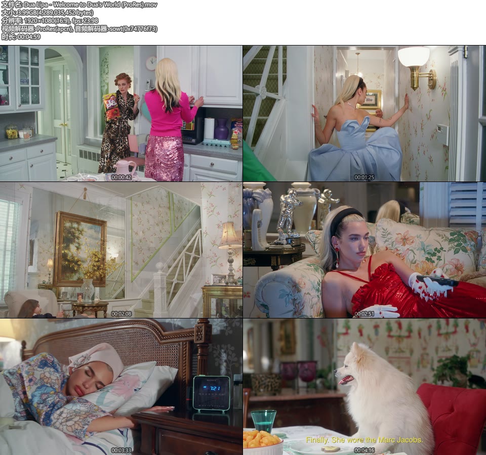 [PR] Dua Lipa – Welcome to Dua′s World (官方MV) [ProRes] [1080P 3.99G]ProRes、欧美MV、高清MV2