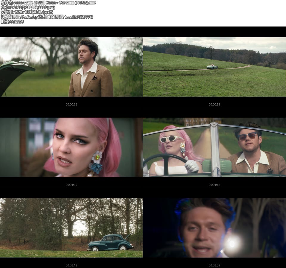 [PR] Anne-Marie & Niall Horan – Our Song (官方MV) [ProRes] [1080P 5.61G]ProRes、欧美MV、高清MV2