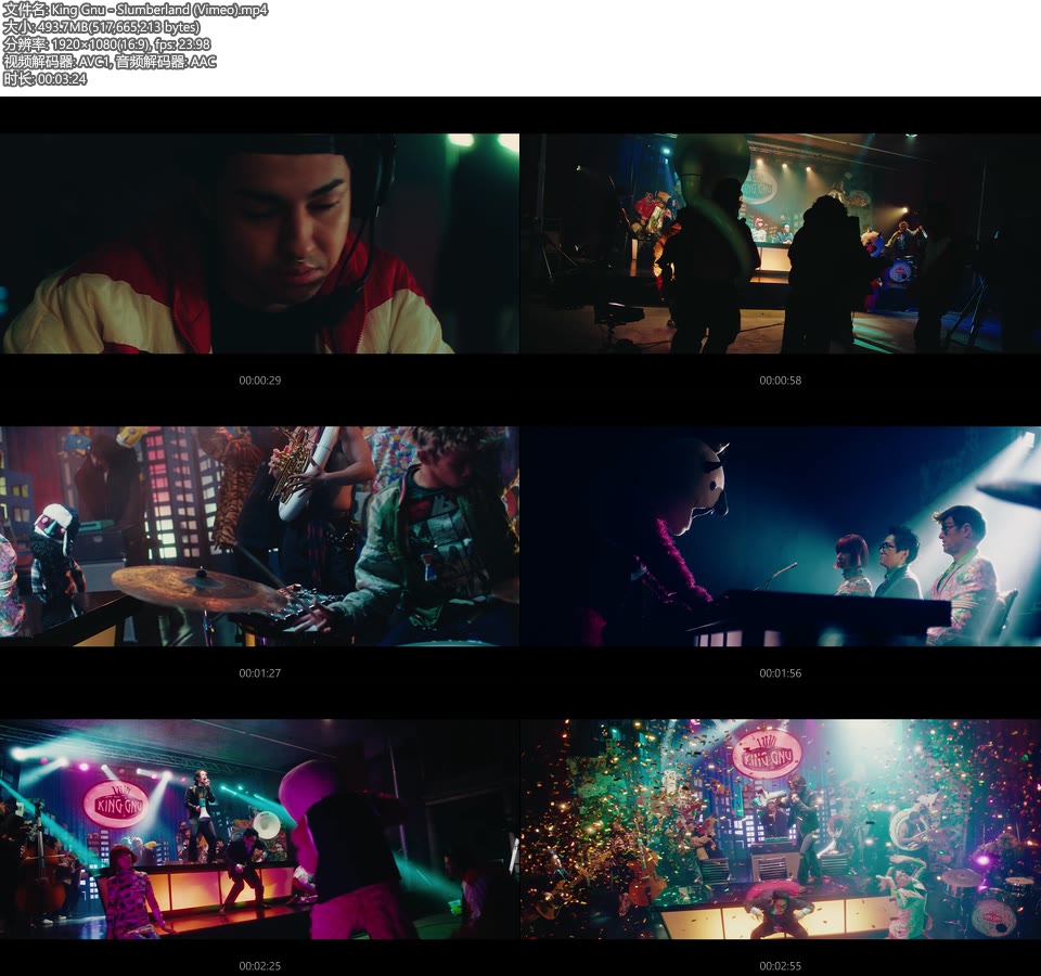 King Gnu – Slumberland (Vimeo) (官方MV) [1080P 493M]WEB、日本MV、高清MV2