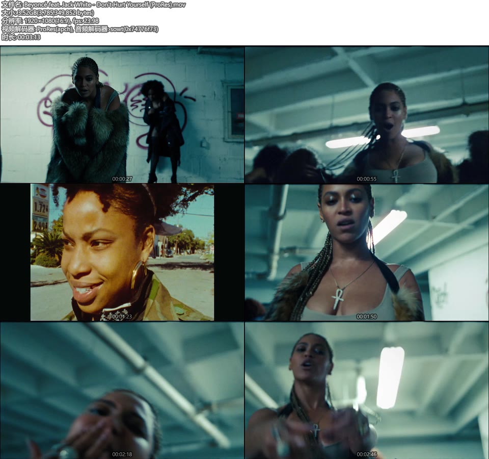 [PR] Beyoncé feat. Jack White – Don’t Hurt Yourself (官方MV) [ProRes] [1080P 3.52G]ProRes、欧美MV、高清MV2