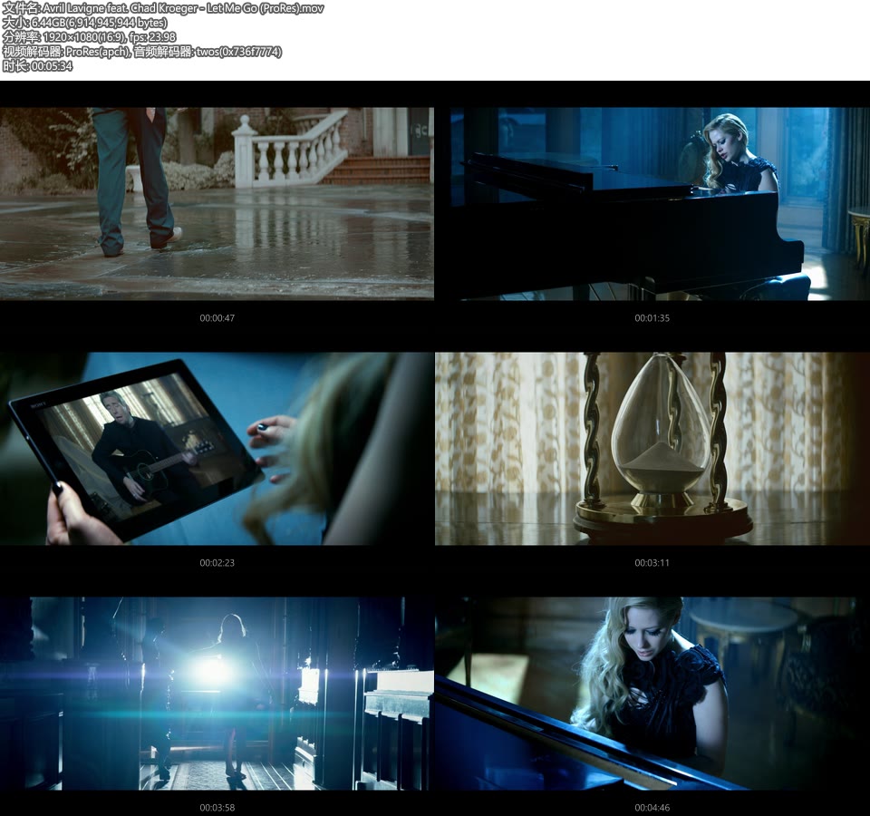 [PR] Avril Lavigne feat. Chad Kroeger – Let Me Go (官方MV) [ProRes] [1080P 6.44G]ProRes、欧美MV、高清MV2