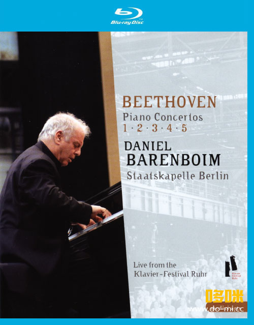 丹尼尔·巴伦博伊姆 贝多芬钢琴协奏曲 Beethoven Piano Concertos 1, 2, 3, 4, 5 (Daniel Barenboim, Staatskapelle Berlin) (2009) 1080P蓝光原盘 [BDMV 20.7G]