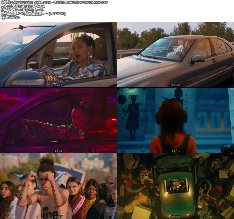 Miley Cyrus feat. Mark Ronson – Nothing Breaks Like a Heart (官方MV) [Master] [1080P 2.09G]Master、欧美MV、高清MV2