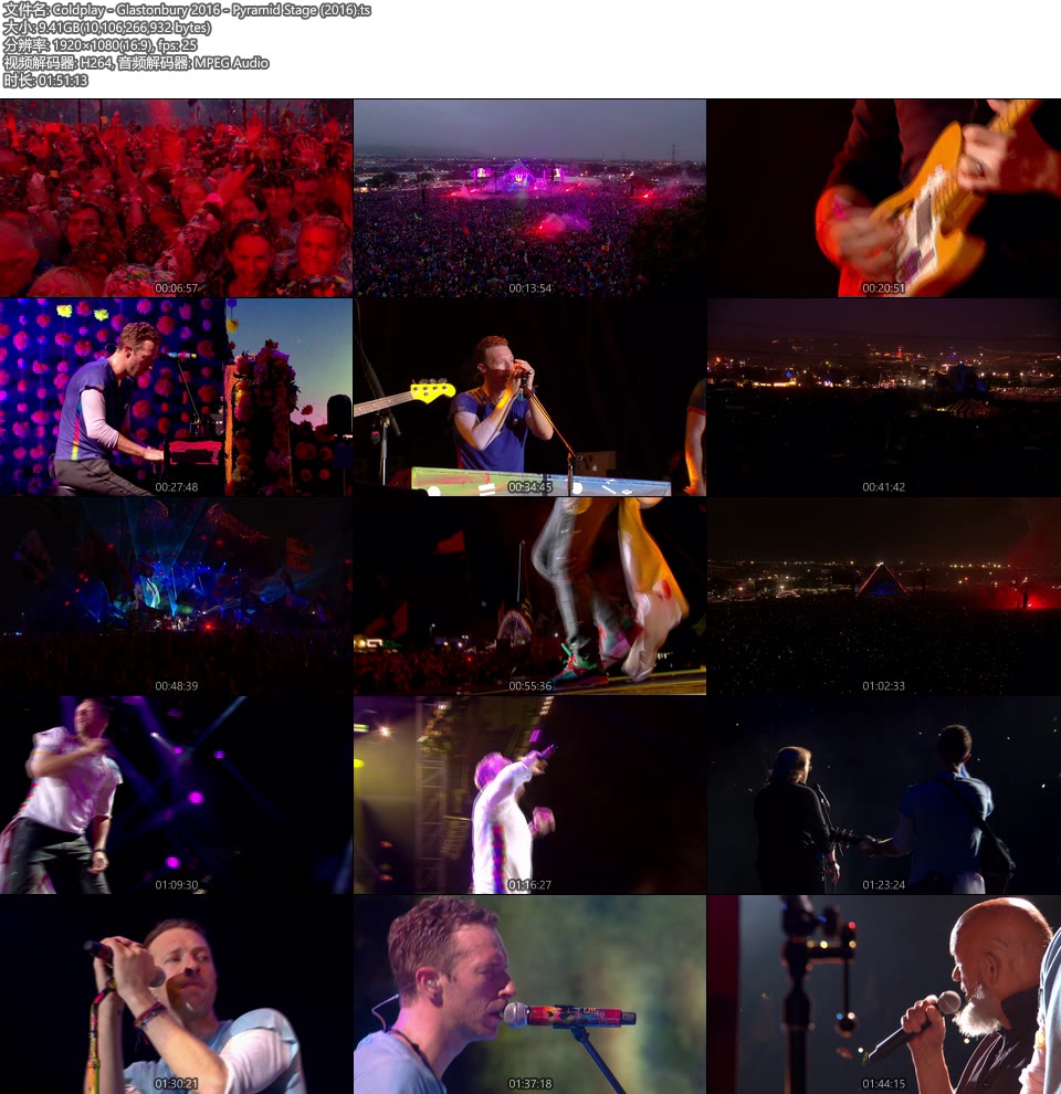 Coldplay – Glastonbury 2016 : Pyramid Stage (2016) [HDTV 9.4G]HDTV、欧美现场、音乐现场8