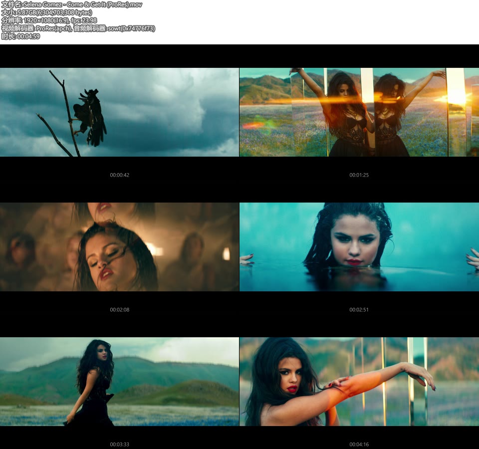 [PR] Selena Gomez – Come & Get It (官方MV) [ProRes] [1080P 5.87G]ProRes、欧美MV、高清MV2