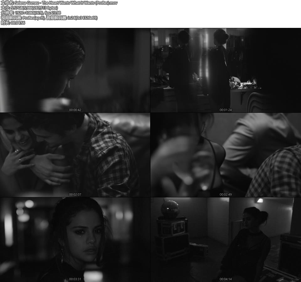 [PR] Selena Gomez – The Heart Wants What It Wants (官方MV) [ProRes] [1080P 5.57G]ProRes、欧美MV、高清MV2