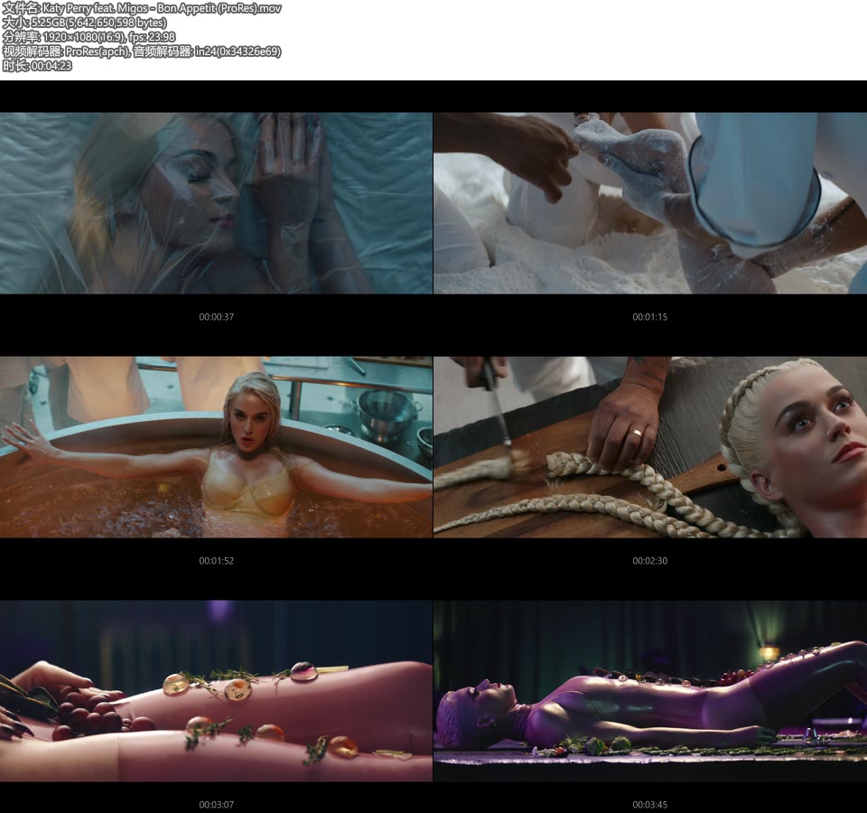 [PR] Katy Perry feat. Migos – Bon Appetit (官方MV) [ProRes] [1080P 5.25G]ProRes、欧美MV、高清MV2