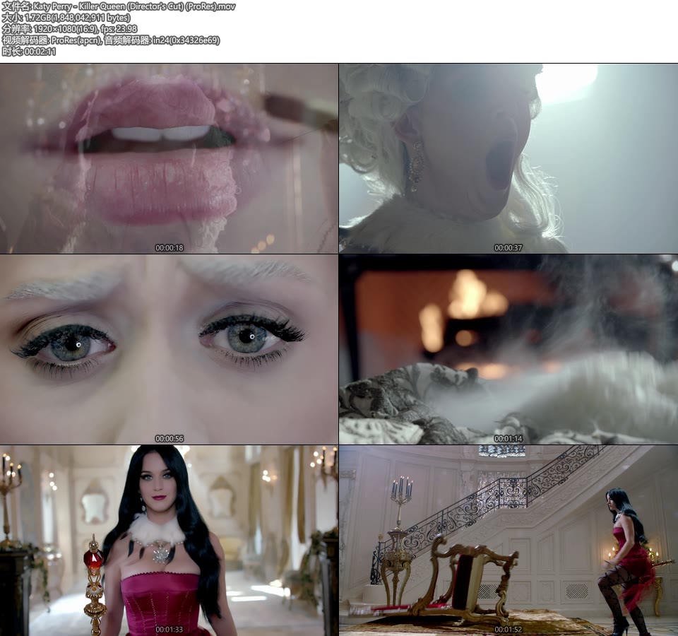 [PR] Katy Perry – Killer Queen (Director′s Cut) (官方MV) [ProRes] [1080P 1.72G]ProRes、欧美MV、高清MV2
