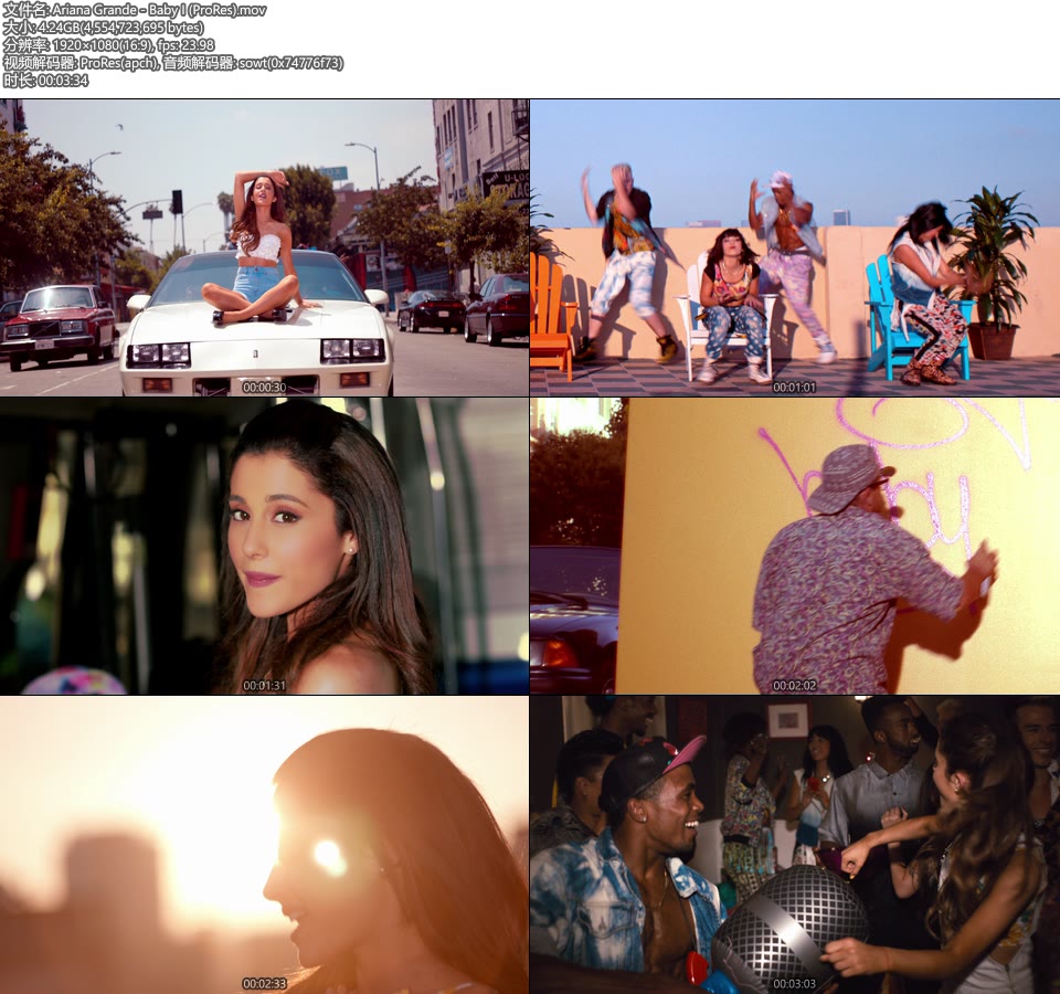 [PR] Ariana Grande – Baby I (官方MV) [ProRes] [1080P 4.24G]ProRes、欧美MV、高清MV2