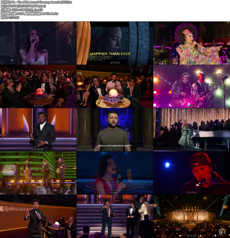 第64届格莱美颁奖典礼 The 64th Annual Grammy Awards (2022) 1080P HDTV [TS 30.5G]HDTV、欧美演唱会、蓝光演唱会18