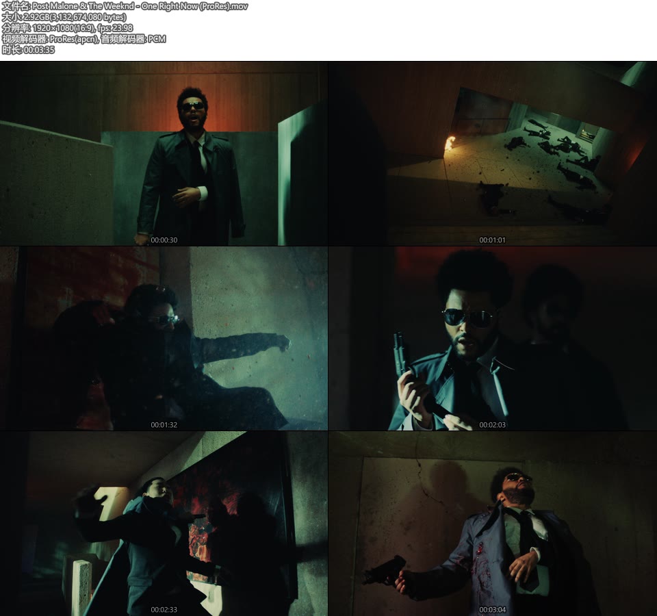 [PR] Post Malone & The Weeknd – One Right Now (官方MV) [ProRes] [1080P 2.92G]ProRes、欧美MV、高清MV2