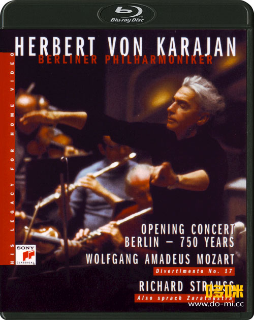卡拉扬 – 莫扎特嬉游曲与查拉图斯特拉如是说 Herbert von Karajan & BPO – Mozart Divertimento No. 17 & Strauss Also sprach Zarathustra (2021) 1080P蓝光原盘 [BDMV 23.1G]Blu-ray、古典音乐会、蓝光演唱会