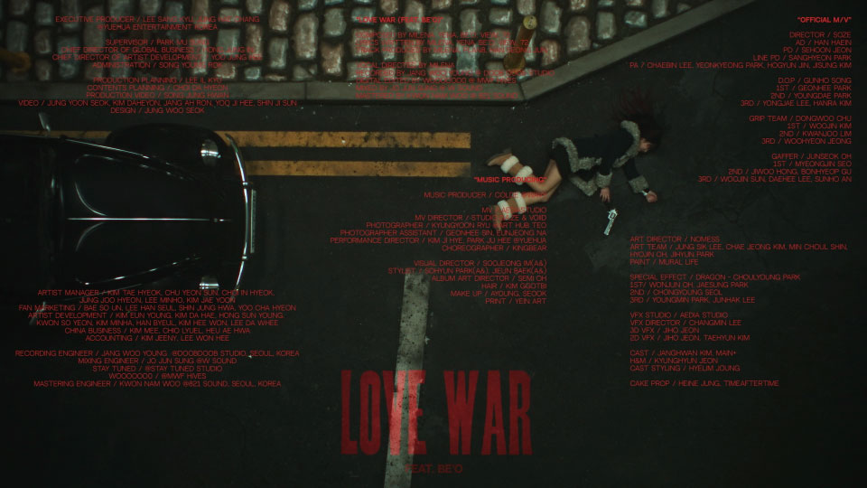 YENA – Love War (Feat. BE′O) (Bugs!) (官方MV) [1080P 1.16G]Master、韩国MV、高清MV