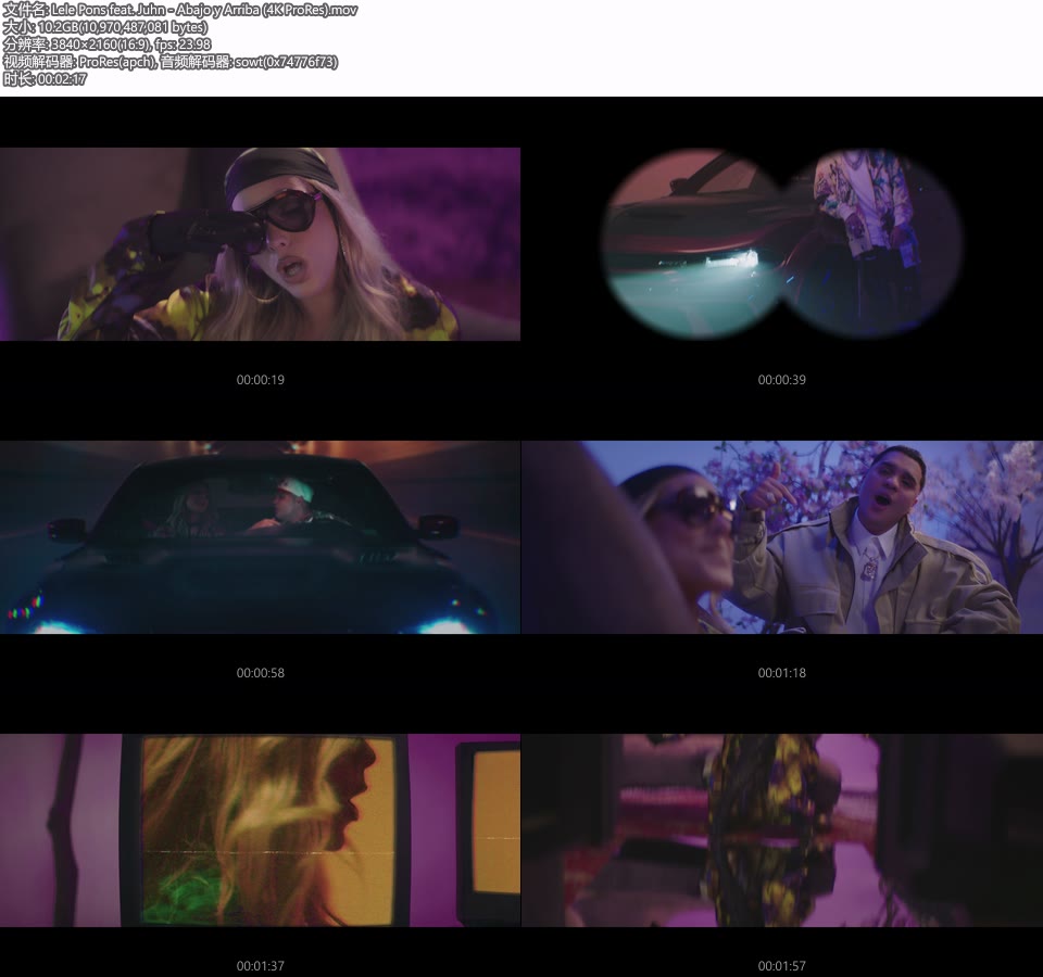 [PR/4K] Lele Pons feat. Juhn – Abajo y Arriba (官方MV) [ProRes] [2160P 10.2G]4K MV、Master、ProRes、欧美MV、高清MV2