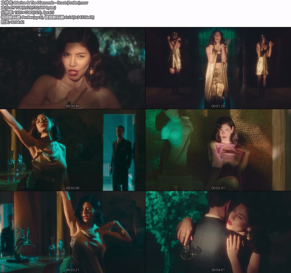 [PR] Marina & The Diamonds – Froot (官方MV) [ProRes] [1080P 5.71G]Master、ProRes、欧美MV、高清MV2