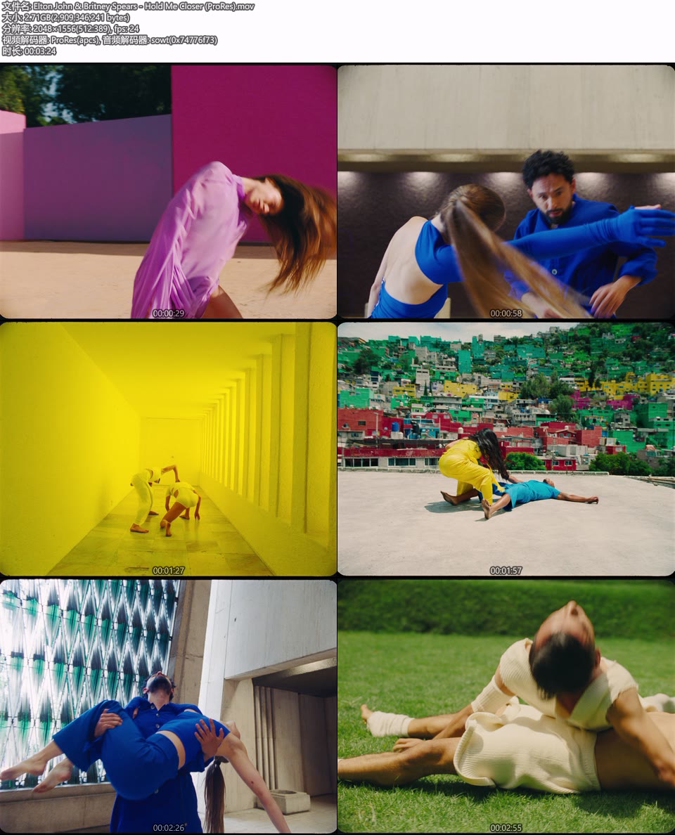 [PR] Elton John & Britney Spears – Hold Me Closer (官方MV) [ProRes] [1556P 2.71G]Master、ProRes、欧美MV、高清MV2