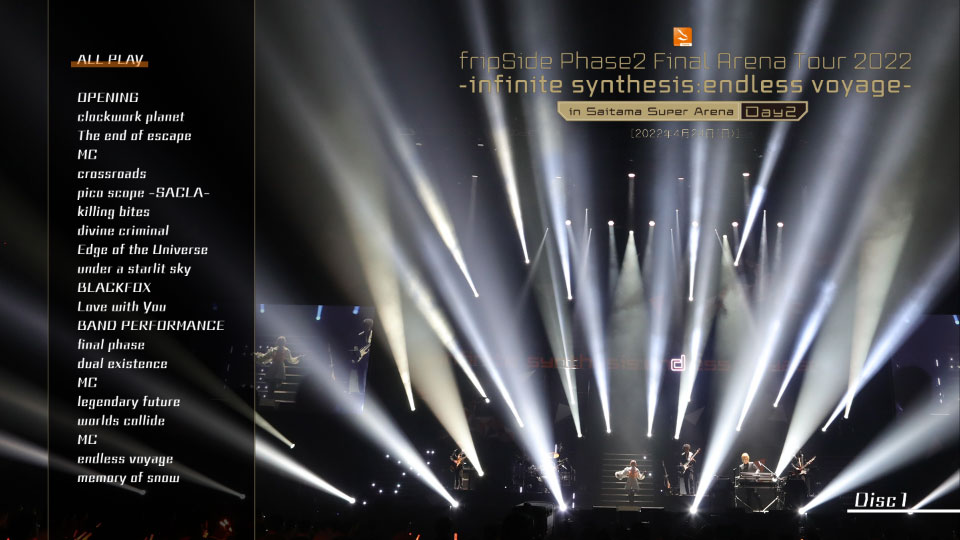 fripSide – Phase2 Final Arena Tour 2022 -infinite synthesis endless voyage- in Saitama Super Arena Day2 [初回限定盤] (2022) 1080P蓝光原盘 [3BD BDISO 100.8G]Blu-ray、推荐演唱会、日本演唱会、蓝光演唱会14