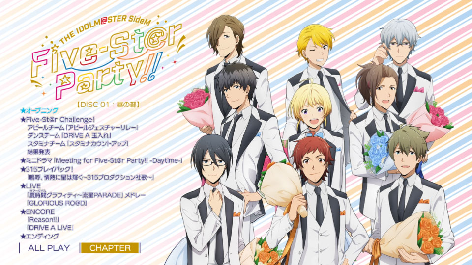 THE IDOLM@STER SideM Five-St@r Party!! (2018) 1080P蓝光原盘 [3BD BDISO 98.9G]Blu-ray、日本演唱会、蓝光演唱会2