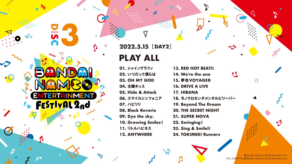 万代南梦宫音乐节 Bandai Namco Entertainment Festival 2nd 2days Live Blu-ray (2023) 1080P蓝光原盘 [4BD BDMV 146.5G]Blu-ray、推荐演唱会、日本演唱会、蓝光演唱会12